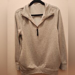 Gray Women's Quarter-Zip Pullover